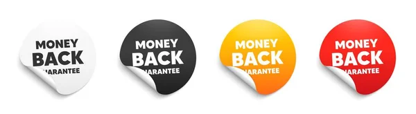 Money Back Guarantee Sticker Badge Offer Promo Offer Sign Advertising — Stock Vector