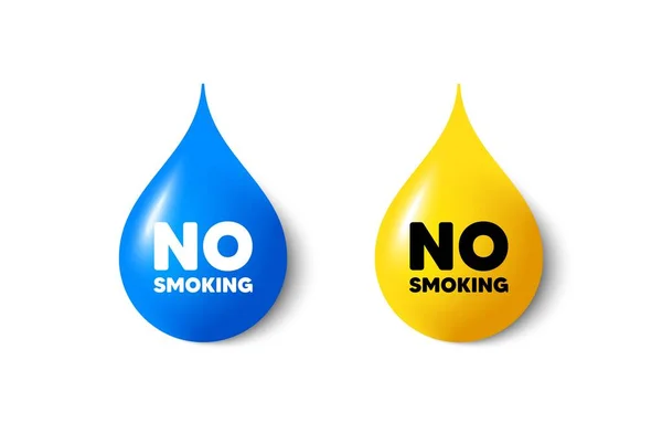 Paint Drop Icons Smoking Tag Stop Smoke Sign Smoking Ban — Vector de stock