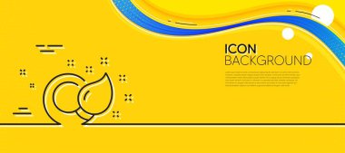 Fırça çizgisi simgesini boya. Soyut sarı arkaplan. Yaratıcılık işareti. Grafik sanat sembolü. Minimum boya fırçası çizgisi simgesi. Dalga bayrağı konsepti. Vektör