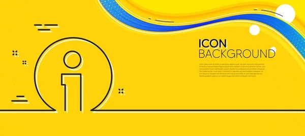 Info Line Icon Abstract Yellow Background Information Center Sign Support — Image vectorielle