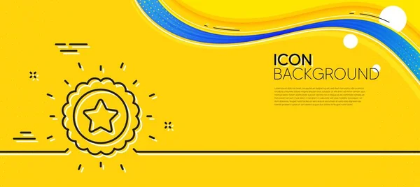 Νικητής Αστέρι Γραμμή Εικονίδιο Αφηρημένο Κίτρινο Φόντο Σημάδι Βραβείου Καλύτερο — Διανυσματικό Αρχείο