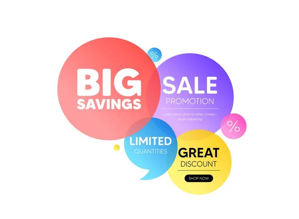 Discount Offer Bubble Banner Big Savings Tag Special Offer Price — Vettoriale Stock