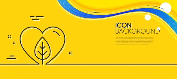 Icono Línea Local Crecido Fondo Amarillo Abstracto Signo Orgánico Probado — Archivo Imágenes Vectoriales
