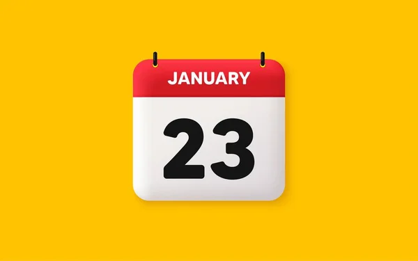 Calendar Date Icon 23Th Day Month Icon Event Schedule Date — Διανυσματικό Αρχείο