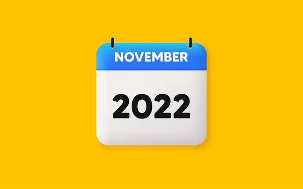 Calendar Agenda Icon November Month Icon Event Schedule Nov Date — Archivo Imágenes Vectoriales