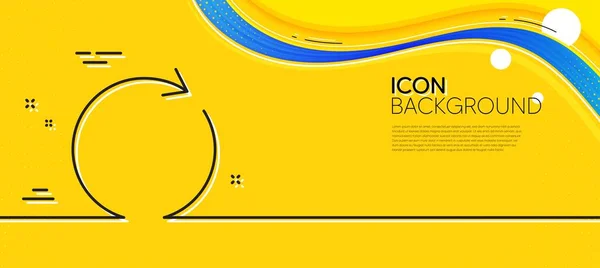 Refresh Line Icon Abstract Yellow Background Rotation Arrow Sign Reset — Stockový vektor