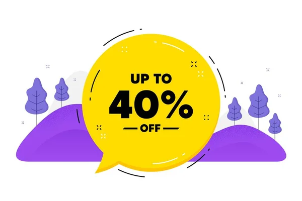 Percent Sale Speech Bubble Chat Balloon Discount Offer Price Sign — 스톡 벡터