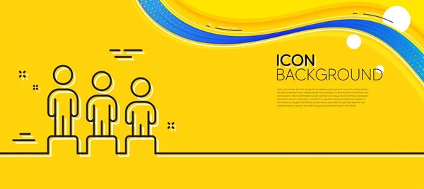 Equality Line Icon Abstract Yellow Background Equity Culture Sign Gender — Vettoriale Stock