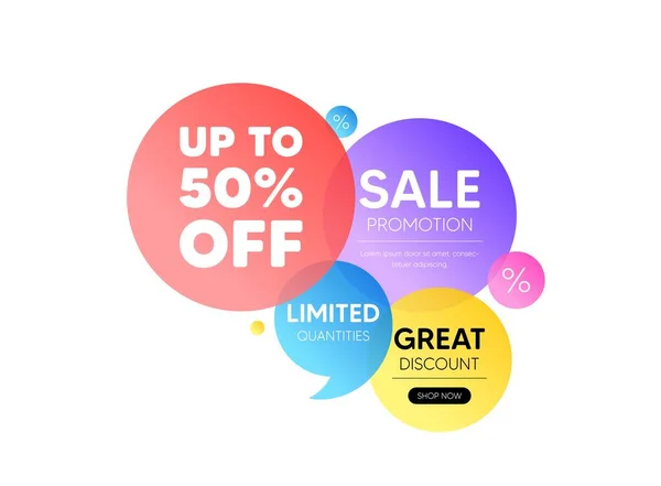 Discount Offer Bubble Banner Percent Sale Discount Offer Price Sign — Archivo Imágenes Vectoriales