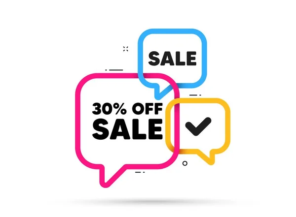Sale Percent Discount Ribbon Bubble Chat Banner Discount Offer Coupon — ストックベクタ