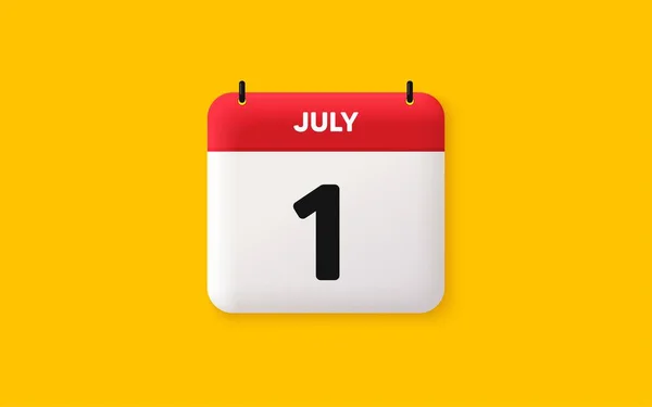 Calendar Date Icon 1St Day Month Icon Event Schedule Date — Vettoriale Stock
