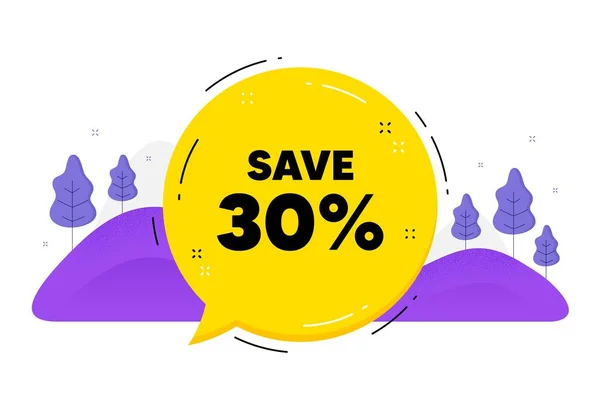 Percent Speech Bubble Chat Balloon Sale Discount Offer Price Sign — Stock vektor
