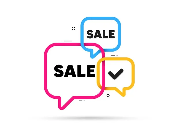 Sale Promotion Tag Ribbon Bubble Chat Banner Discount Offer Coupon — Stockvektor