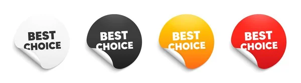 Best Choice Text Sticker Badge Offer Special Offer Sale Sign — Stock Vector