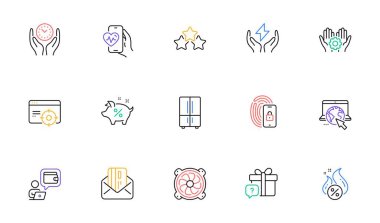 Çalışan el, Seo 'nun hedef alınması ve internet sitesi, baskı için kredi kartı simgeleri. İnternet koleksiyonu, kardiyo eğitimi, yıldız sıralama simgeleri. Kilit, gizli hediye, cüzdan ağı elementleri. Vektör