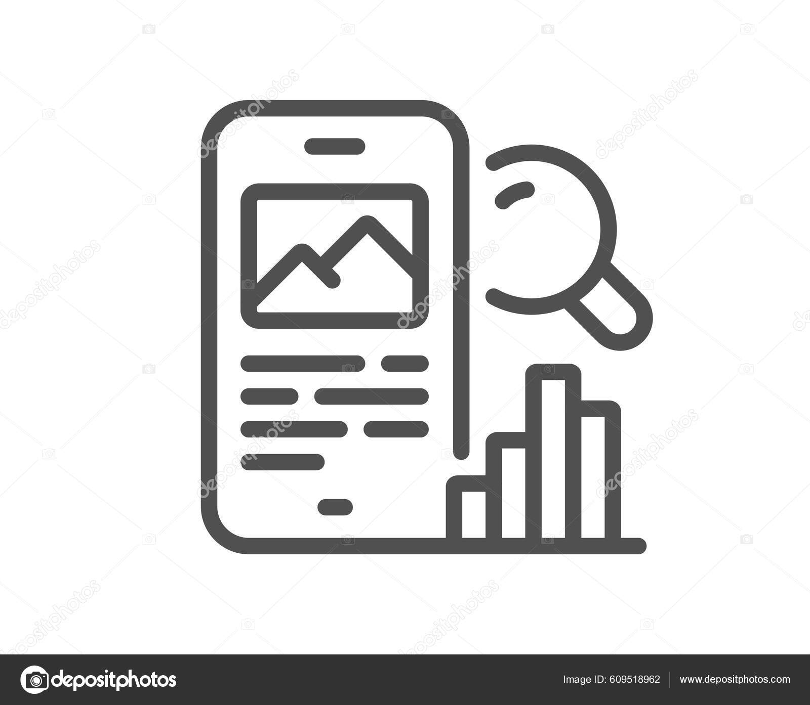 Telefon Suchzeilen Symbol Smartphone App Zeichen Handy Symbol Für  Mobilgeräte Stock-Vektorgrafik von ©Blankstock 609518962