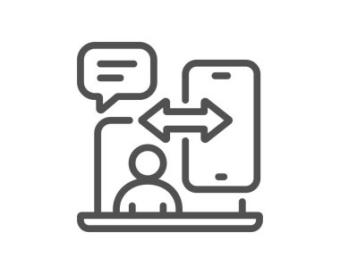 Telefon zamanlama simgesi. Akıllı telefon uygulaması işareti. Cep telefonu mobil cihaz sembolü. Kalite tasarım elemanı. Doğrusal telefon zamanlama simgesi. Düzenlenebilir felç. Vektör