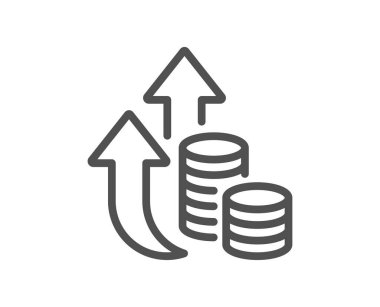 Şişme çizgisi simgesi. Büyüme ya da fiyat artışı işareti. Para sembolünü değiştir. Kalite tasarım elemanı. Doğrusal enflasyon simgesi. Düzenlenebilir felç. Vektör