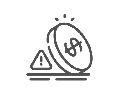 Şişme çizgisi simgesi. Yükselen fiyatlar tabelası. Para birimi uyarı sembolü. Kalite tasarım elemanı. Doğrusal enflasyon simgesi. Düzenlenebilir felç. Vektör