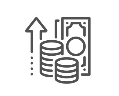 Şişme çizgisi simgesi. Büyüme ya da fiyat artışı işareti. Para sembolünü değiştir. Kalite tasarım elemanı. Doğrusal enflasyon simgesi. Düzenlenebilir felç. Vektör