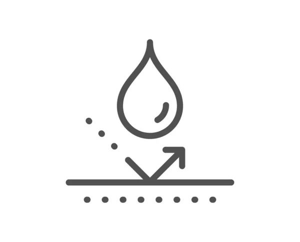 Wasserdichte Linie Symbol Wasserabweisendes Schild Drop Schutzsymbol Qualitäts Design Element — Stockvektor