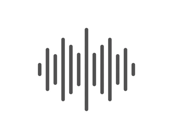 Sound Wave Line Icon Audio Track Sign Radio Music Symbol — Stock Vector