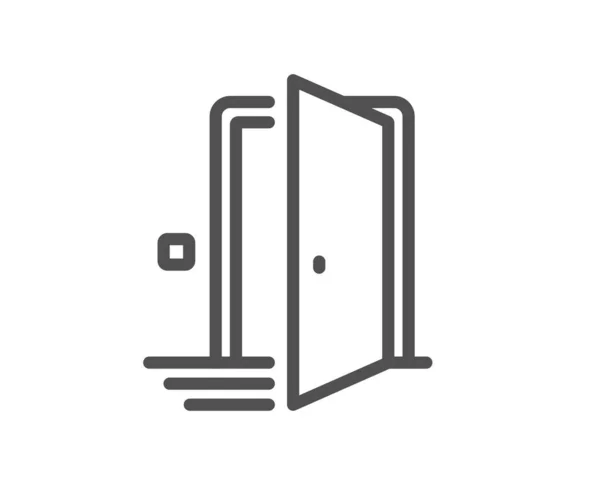 Значок Линии Дверей Открыть Дверной Знак Внутренний Символ Дома Элемент — стоковый вектор