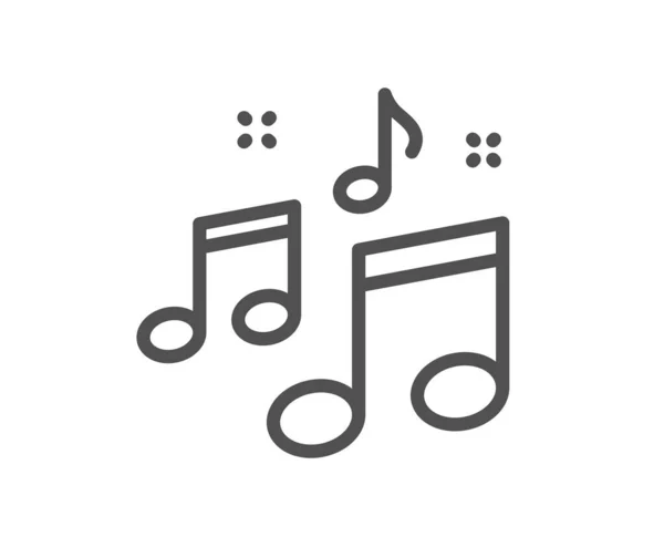 音楽ラインのアイコン 音符の記号 オーディオサウンドシンボル 品質設計要素 線形スタイルの音楽アイコン 編集可能なストローク ベクトル — ストックベクタ