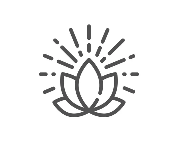 Icono Línea Loto Signo Flor Meditación Yoga Mente Relajada Símbolo — Vector de stock