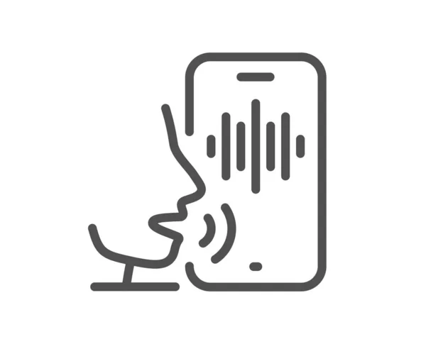 Voicemail Lijn Icoon Record Telefoon Stem Teken Mobiele Telefoon Microfoon — Stockvector