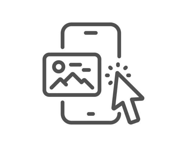 Піктограма Лінії Зображення Телефону Знак Додатка Смартфона Символ Мобільного Пристрою — стоковий вектор
