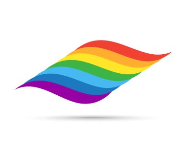 LGBT gurur simgesi. Gökkuşağı gurur bayrağı. Lezbiyen, gey, biseksüel ve transseksüel sembolü. Homofobiyi, gurur gününü ve LGBT hakları gökkuşağı afişini durdurun. Eşitlik ve çeşitlilik kültürünü sev. Vektör