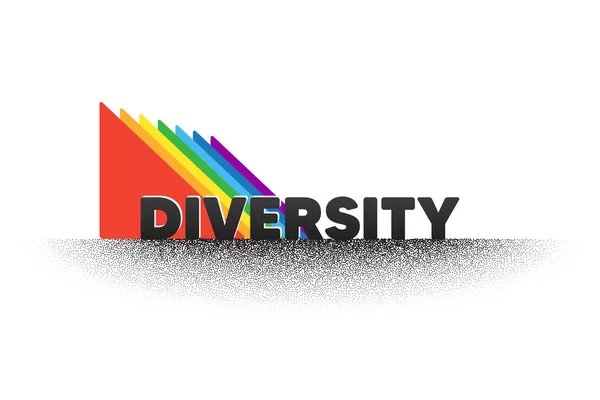Logo Diversity Inclusion Culture Equity Lgbt Vlajka Pýchy Textem Rozmanitosti — Stockový vektor