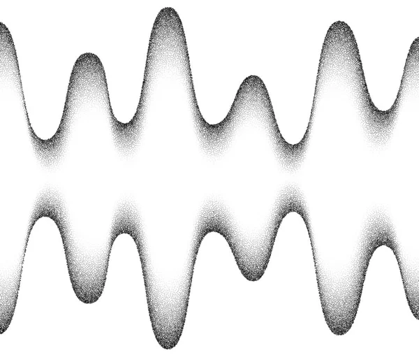Dotwork梯度颗粒波背景 黑色噪音点状图案 沙粒效应 开始发牢骚 抽象的噪音干扰模式 山地圈纹理 虚线矢量背景 — 图库矢量图片