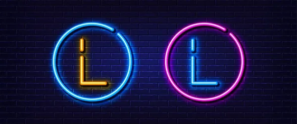 Lettera Iniziale Icona Effetto Linea Luminosa Neon Segno Carattere Tipografia — Vettoriale Stock