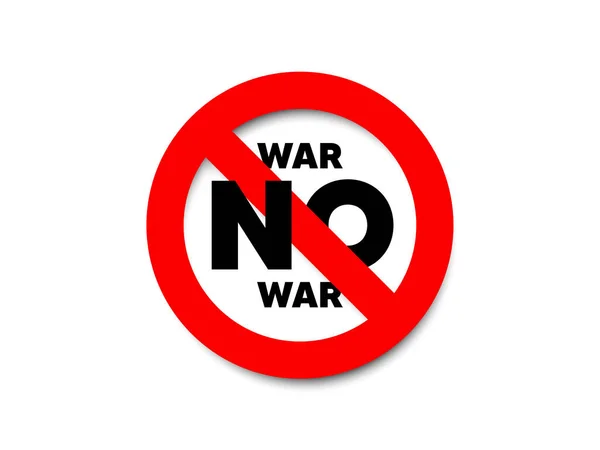 Nessuna Icona Guerra Fermate Conflitti Armati Nessuna Aggressione Militare Distruzione — Vettoriale Stock