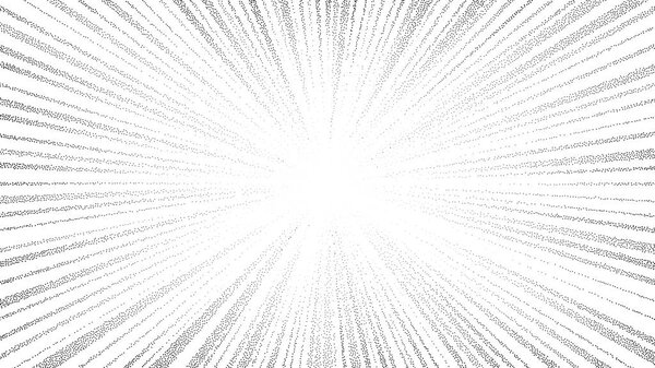 Dotwork noise burst beam background. Black noise stipple dots sunburst pattern. Motion, explosion effect. Abstract dotwork banner with star flash. Radial ray grunge pattern. Abstract sunbeam. Vector