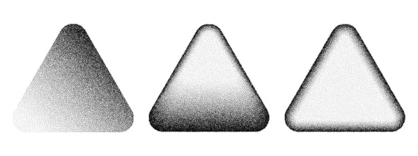 Треугольный Рисунок Зерна Черный Шум Точечные Рамки Эффект Песка Знамя — стоковый вектор