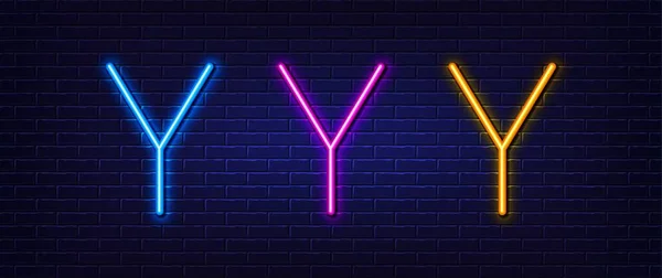 Initial Letter Icon Neon Light Line Effect Line Typography Character — Stock vektor