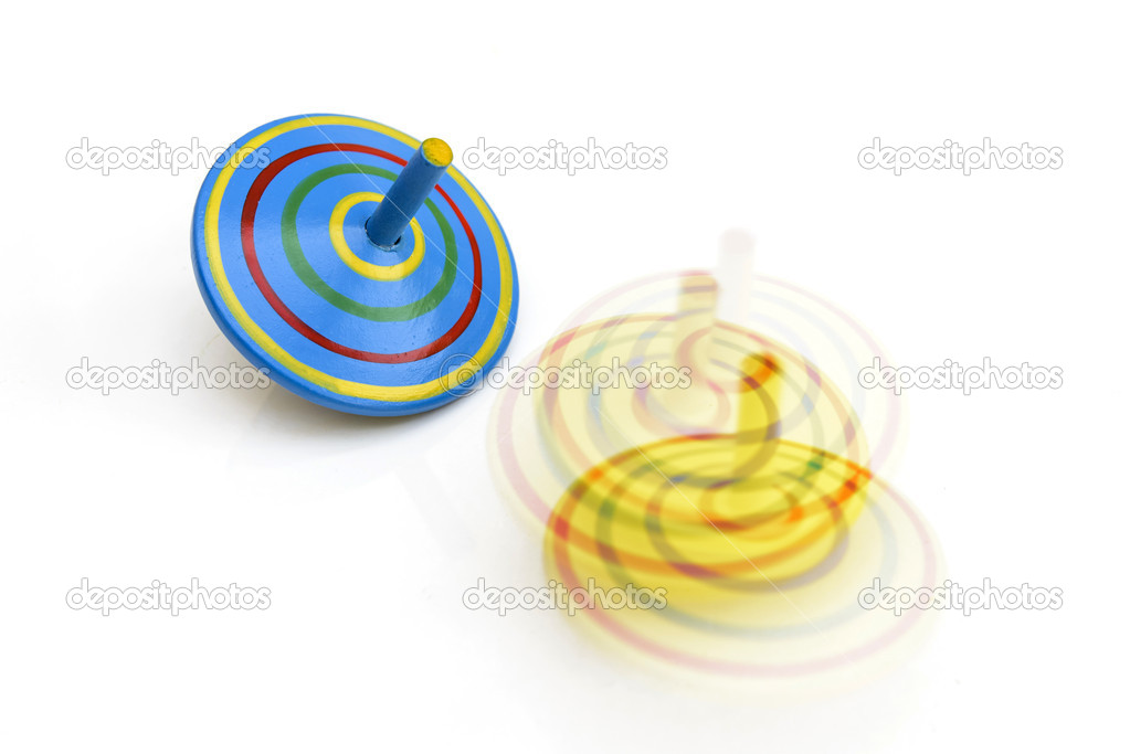 Wooden spinning tops