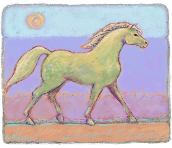 別の色の馬 — ストック写真