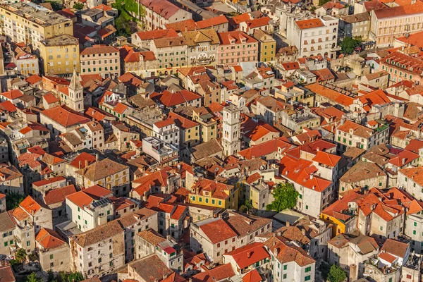 Sibenik oude stad luchtfoto — Stockfoto