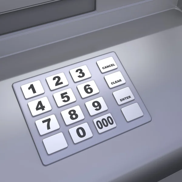Teclado da máquina ATM — Fotografia de Stock