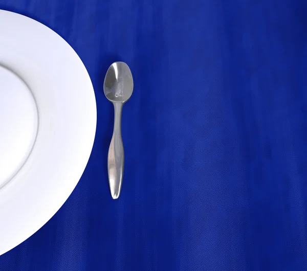 Piatto e cucchiaio — Foto Stock