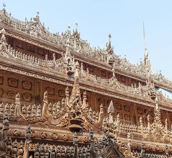 Mosteiro de Shwenandaw - Mandalay — Fotografia de Stock