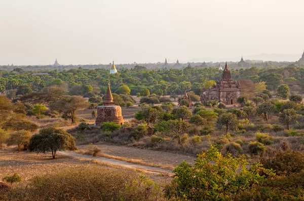Zonsondergang in Bagan — Stockfoto