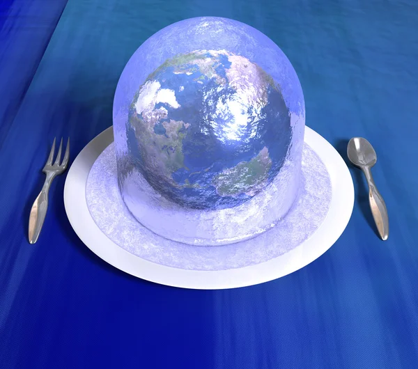 Earth under the jelly — Stock Photo, Image