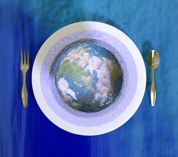 Earth under the jelly — Stock Photo, Image