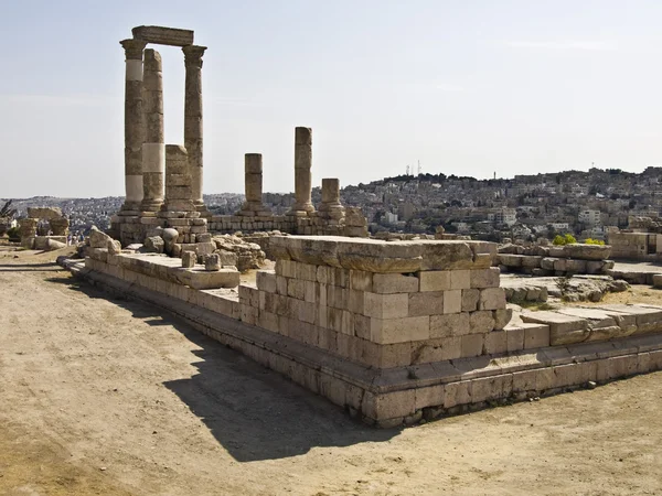 Herkulestempel in der Zitadelle von Amman, Jordanien — Stockfoto