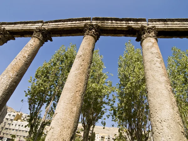 Detalhe do anfiteatro romano em Amã, Jordânia — Fotografia de Stock